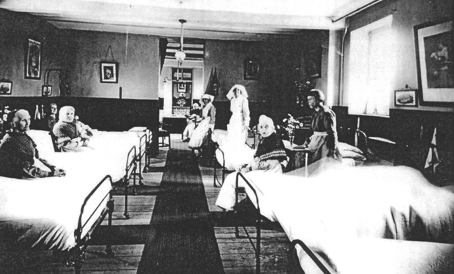 Interior of the workhouse infirmary.